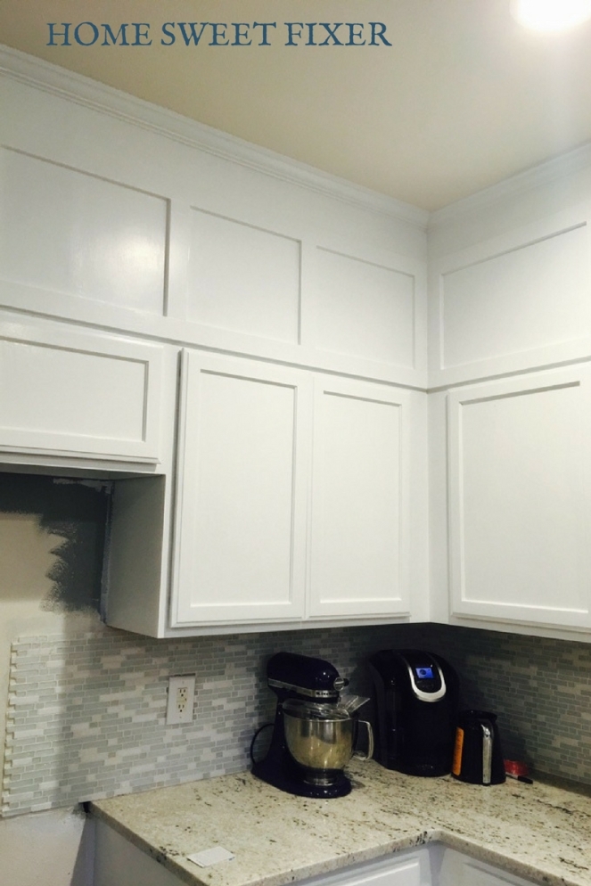 DIY White Kitchen Cabinets Extended to Ceiling-HOME SWEET FIXER.jpg