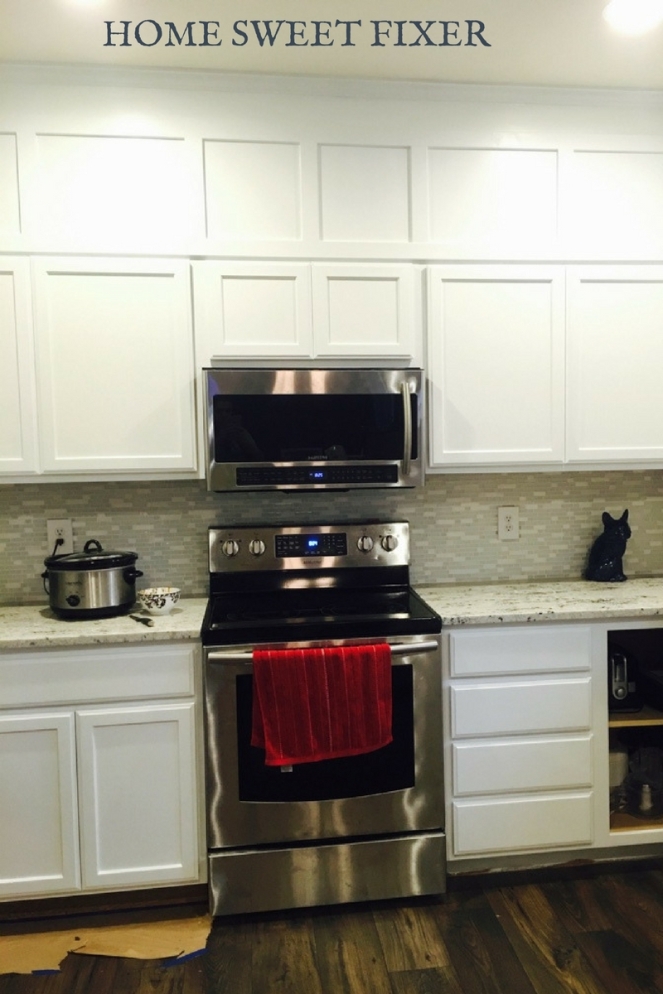 White Remodeled Kitchen Cabinets-HOME SWEET FIXER